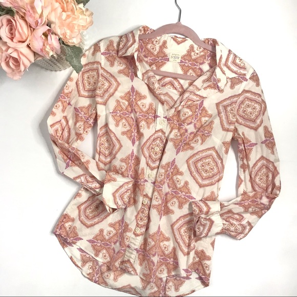 J. Crew Tops - J.Crew Perfect Shirt Paisley Button Down
